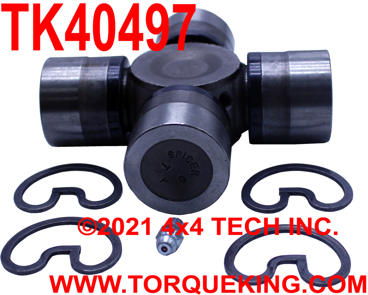 TK40497 Large Greaseable Rear Driveshaft U-Joint Torque King 4x4