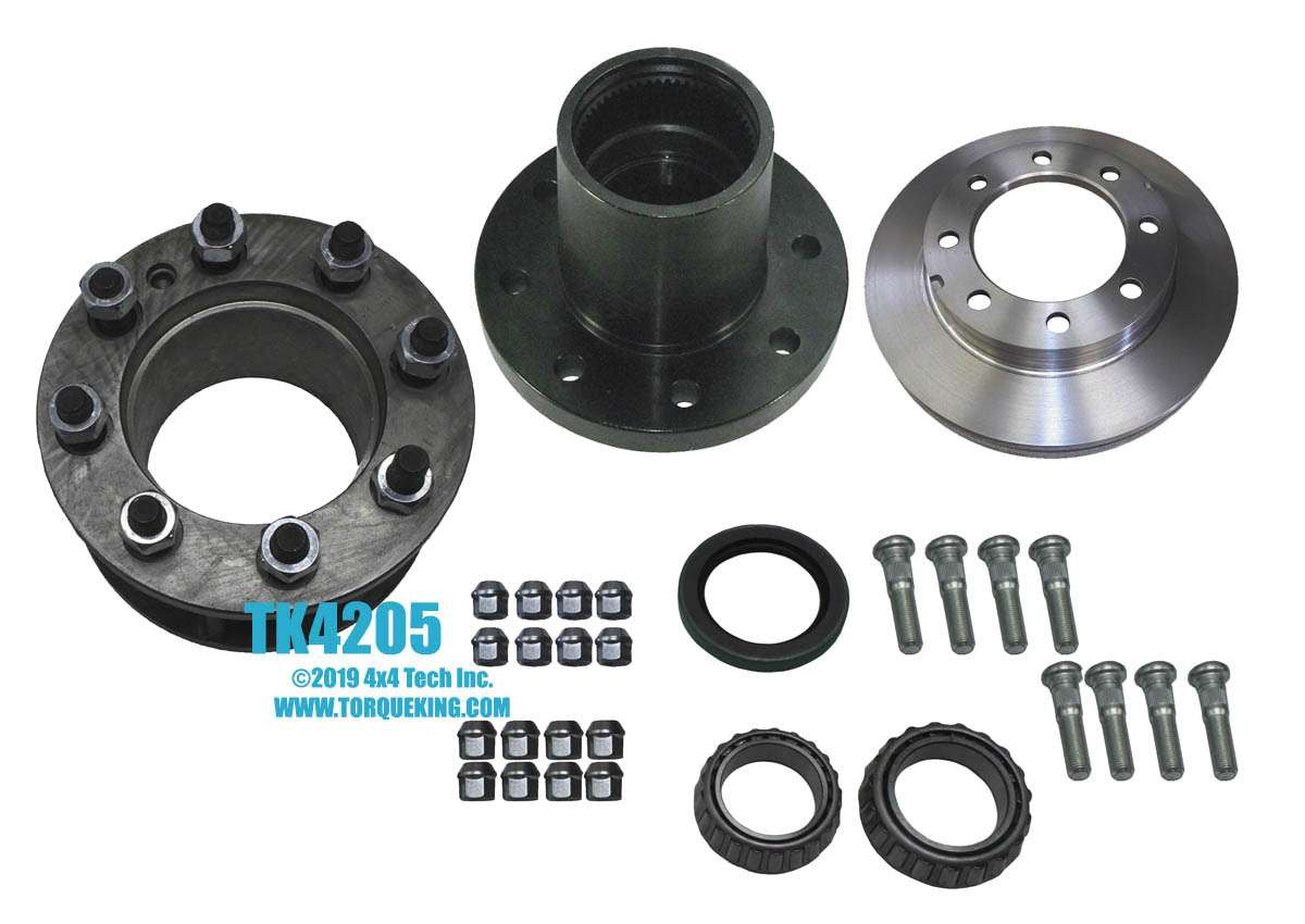 TK4205 DRW Front Hub and Rotor Kit for 1975-1993 Dodge Dana 60/61 Torque King 4x4