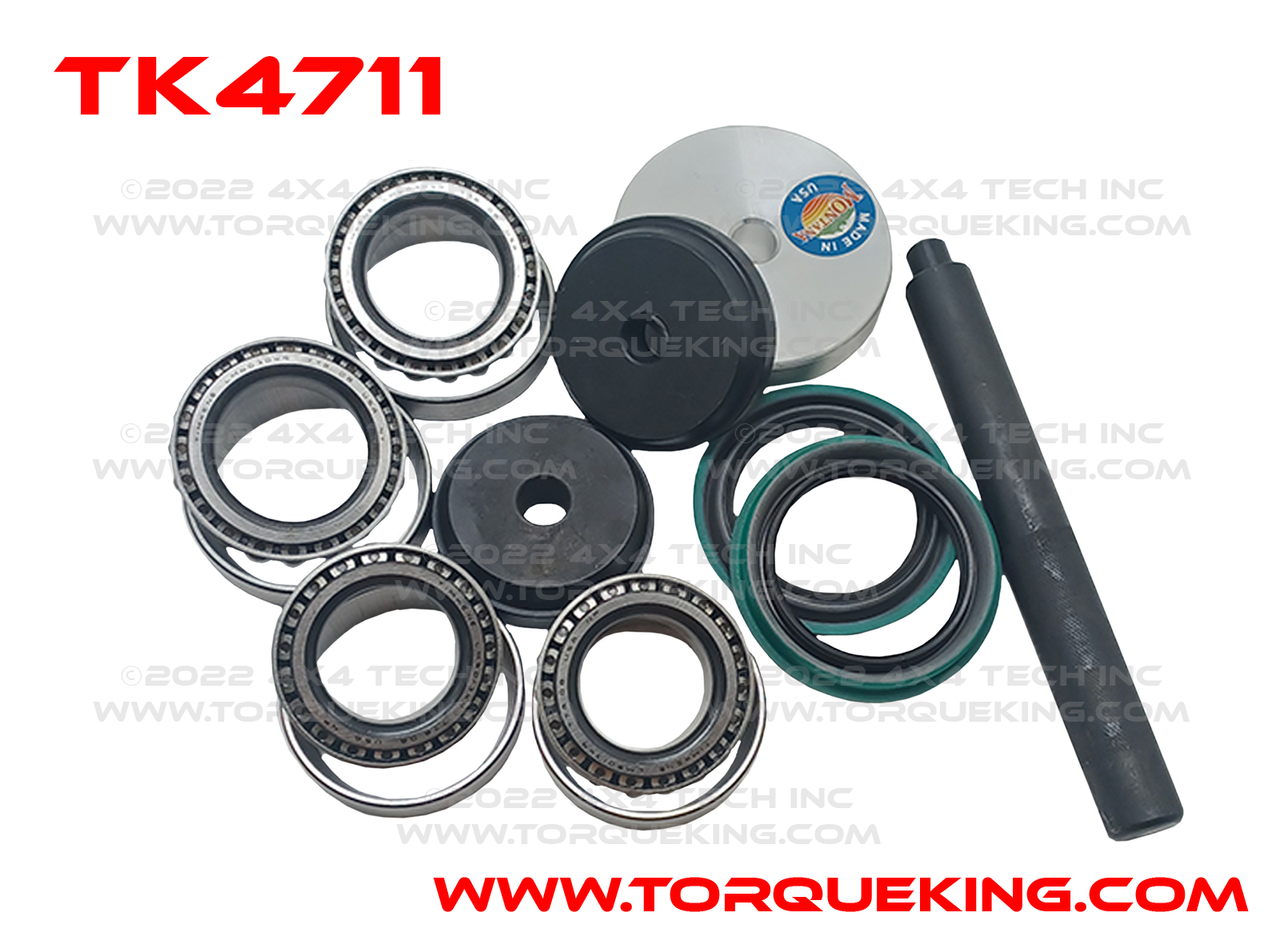 TK4711 Master Front Wheel Bearing Kits with Tools 1969.5-1994 Ford D44 Torque King 4x4