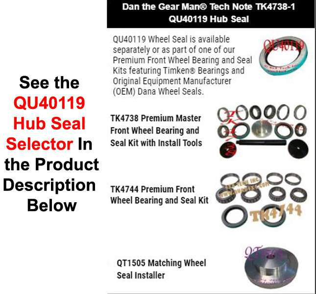 TK4738-1 QU40119 Hub Seal Torque King 4x4