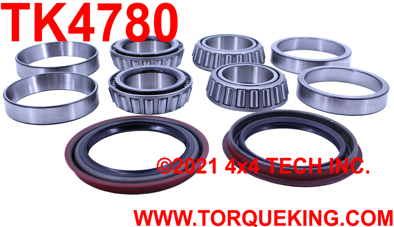 TK4780 Front Wheel Bearing Parts Kit for Ford Dana 44 Torque King 4x4