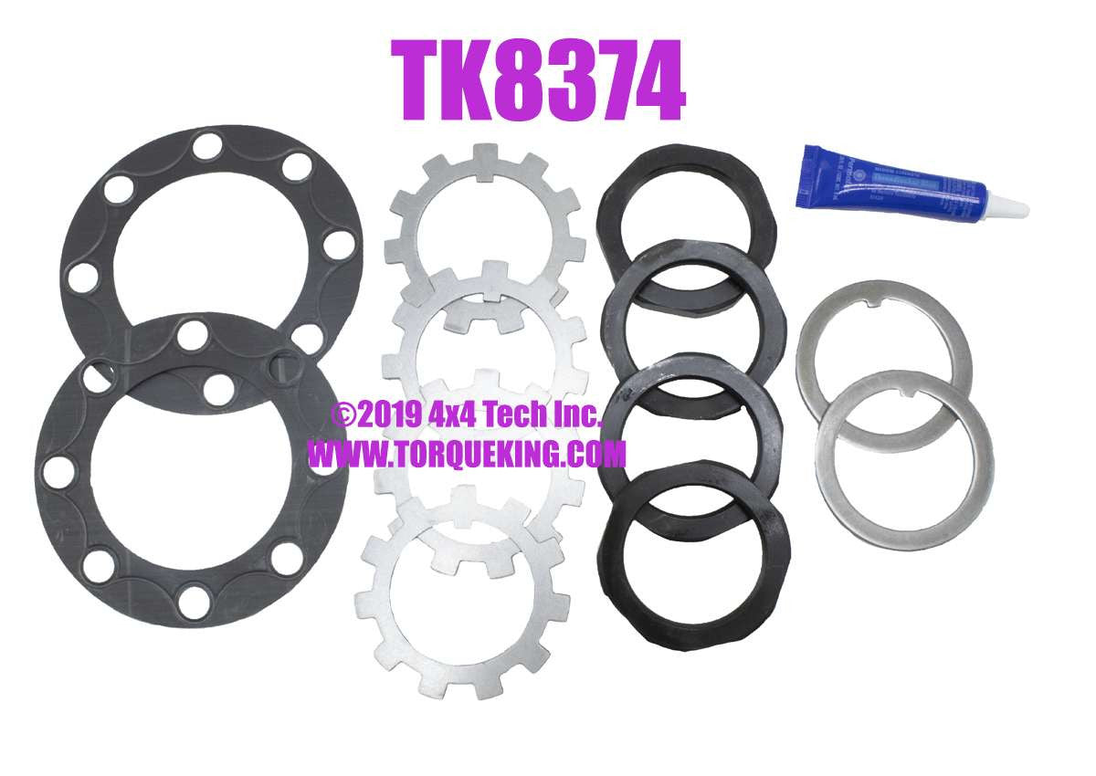 TK8374 Rounded Hex Double Spindle Nut Upgrade Kit for 1994-2002 Ram Torque King 4x4