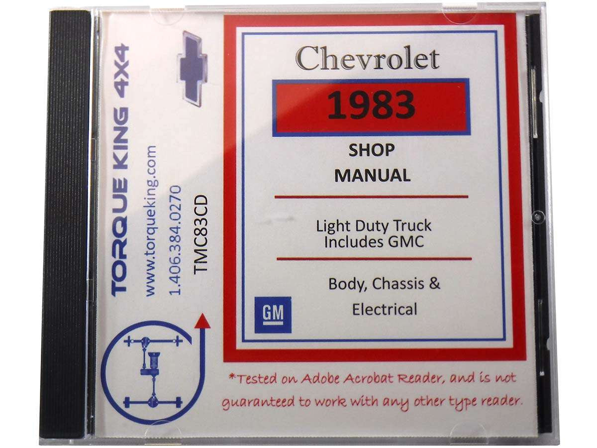 TMC83CD 1983 GM Shop Manual CD Torque King 4x4