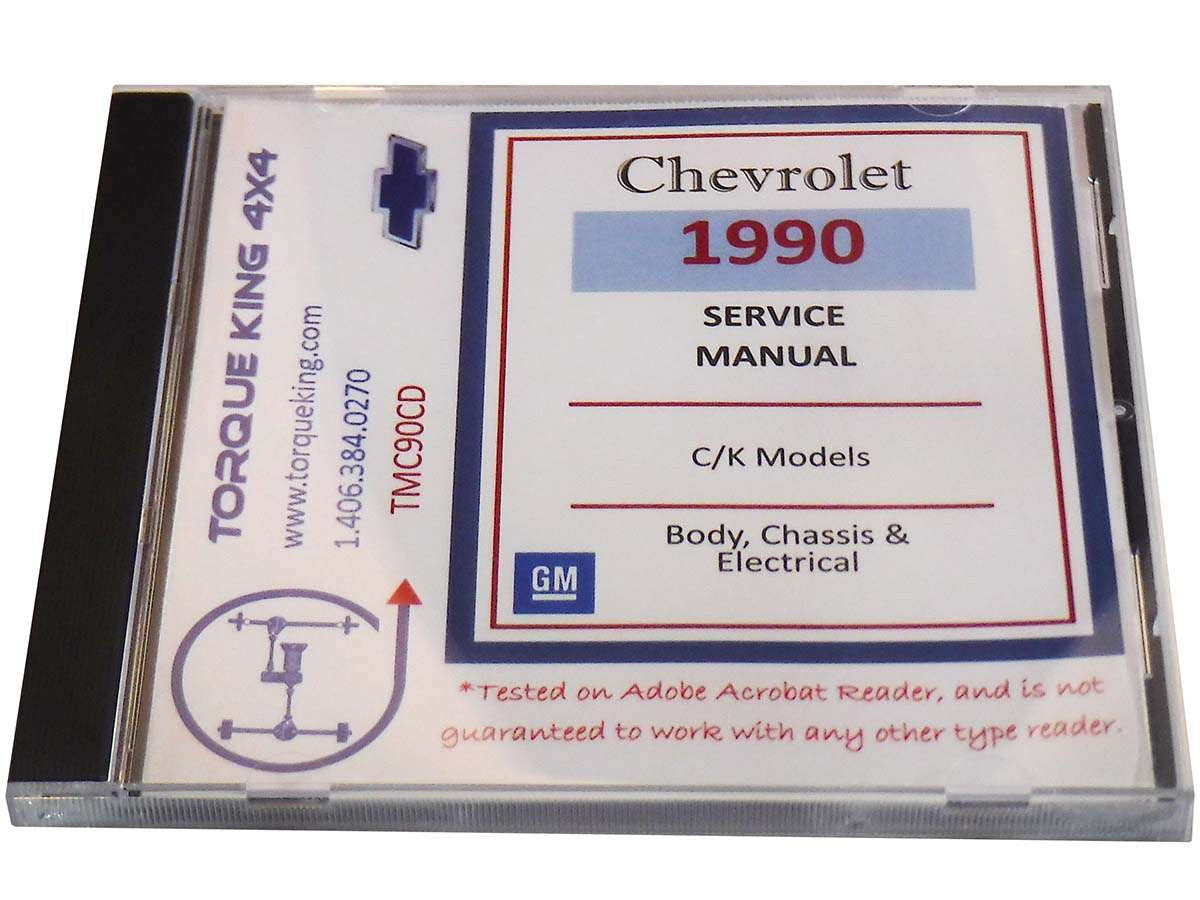 TMC90CD 1990 GM Shop Manual on CD Torque King 4x4