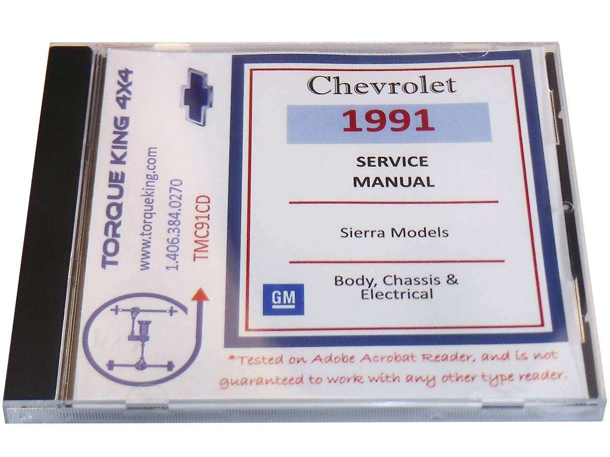 TMC91CD 1991 GM Shop Manual on CD Torque King 4x4