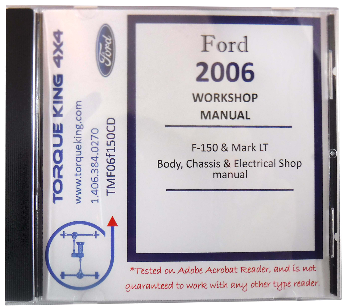 TMF06F15CD 2006 Ford Factory Shop Manual on CD for F150 Torque King 4x4