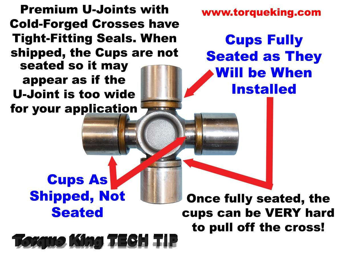 QU40766 1485 Driveshaft Universal Joint for GM and 2003-2013 Ram Torque King 4x4