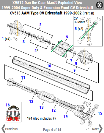New Exploded View for Ford Excursion and 1999-2004 Ford Super Duty