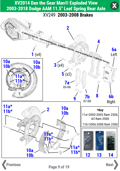 Two New Exploded Views for 2003-2018 Dodge Ram Rear Axles!