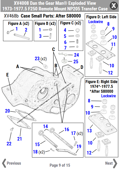 New Exploded View for 1973-1977.5 Ford F250 Transfer Case!