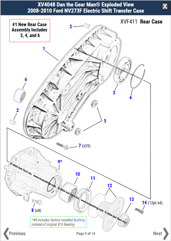 New Ford NV273F Transfer Case Exploded Views - Shop the FAST and EASY way!