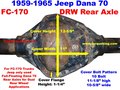 1957-1967 Jeep FC-170 DRW Dana 70 Rear Axle