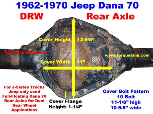 1962-1970 Jeep J-Series DRW Dana 70 Rear Axle