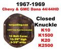Axle ID 1967-1969 GM Dana 44