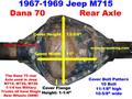 1967-1969 Jeep M715 Dana 70 Rear Axle