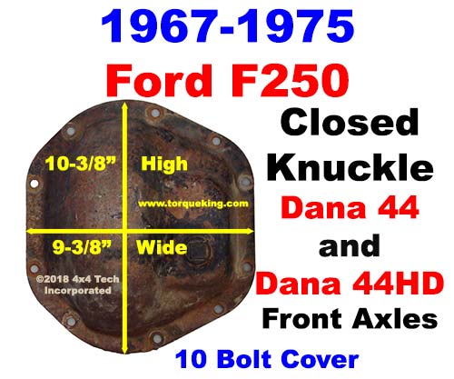 1967-1975 Ford F250 Dana 44, 44HD Front Axle