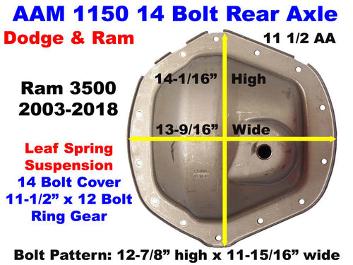 2003-2018 Dodge Ram 3500 11.5