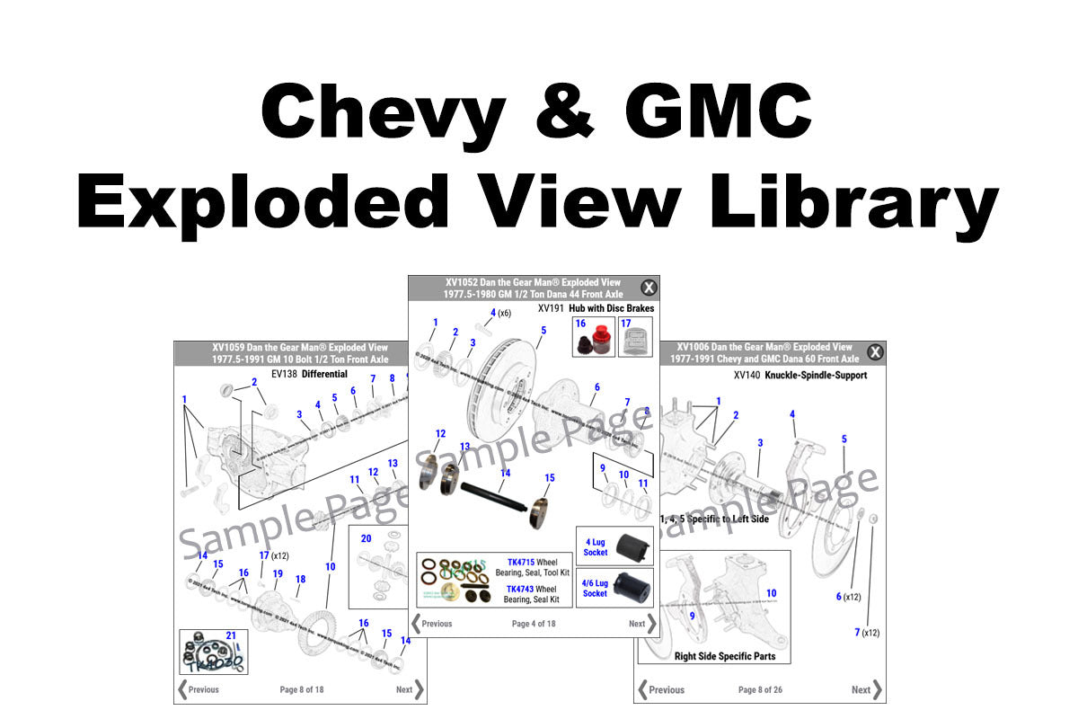 Exploded Views for Chevy & GMC 4x4s
