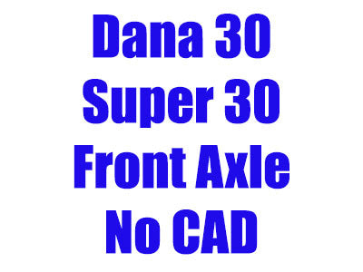 1985-2006 Jeep Dana 30 Super 30 Front Axle Parts