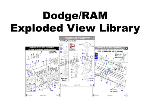 Exploded Views for Dodge & Ram 4x4s