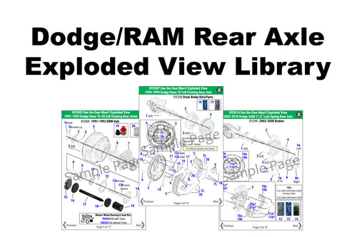 Dodge & Ram Rear Axle Exploded Views