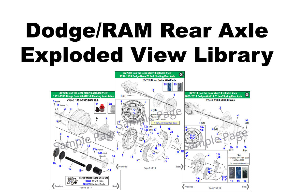 Dodge & Ram Rear Axle Exploded Views