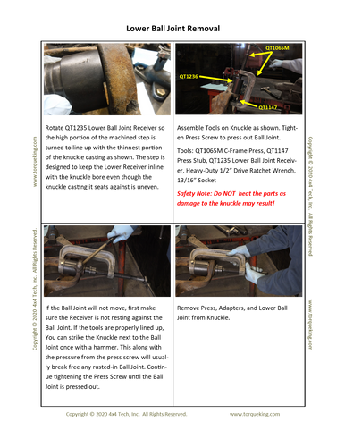 Ball Joint Instructions