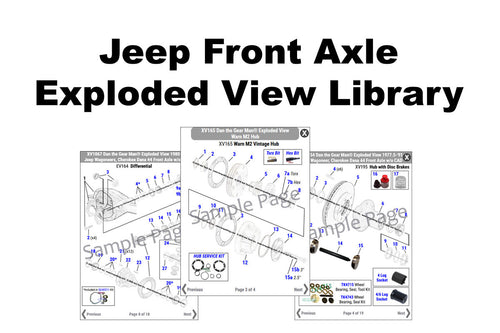 Jeep Front Axle Exploded Views