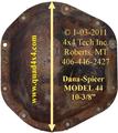 Axle ID 1960-1966 GM Dana 44