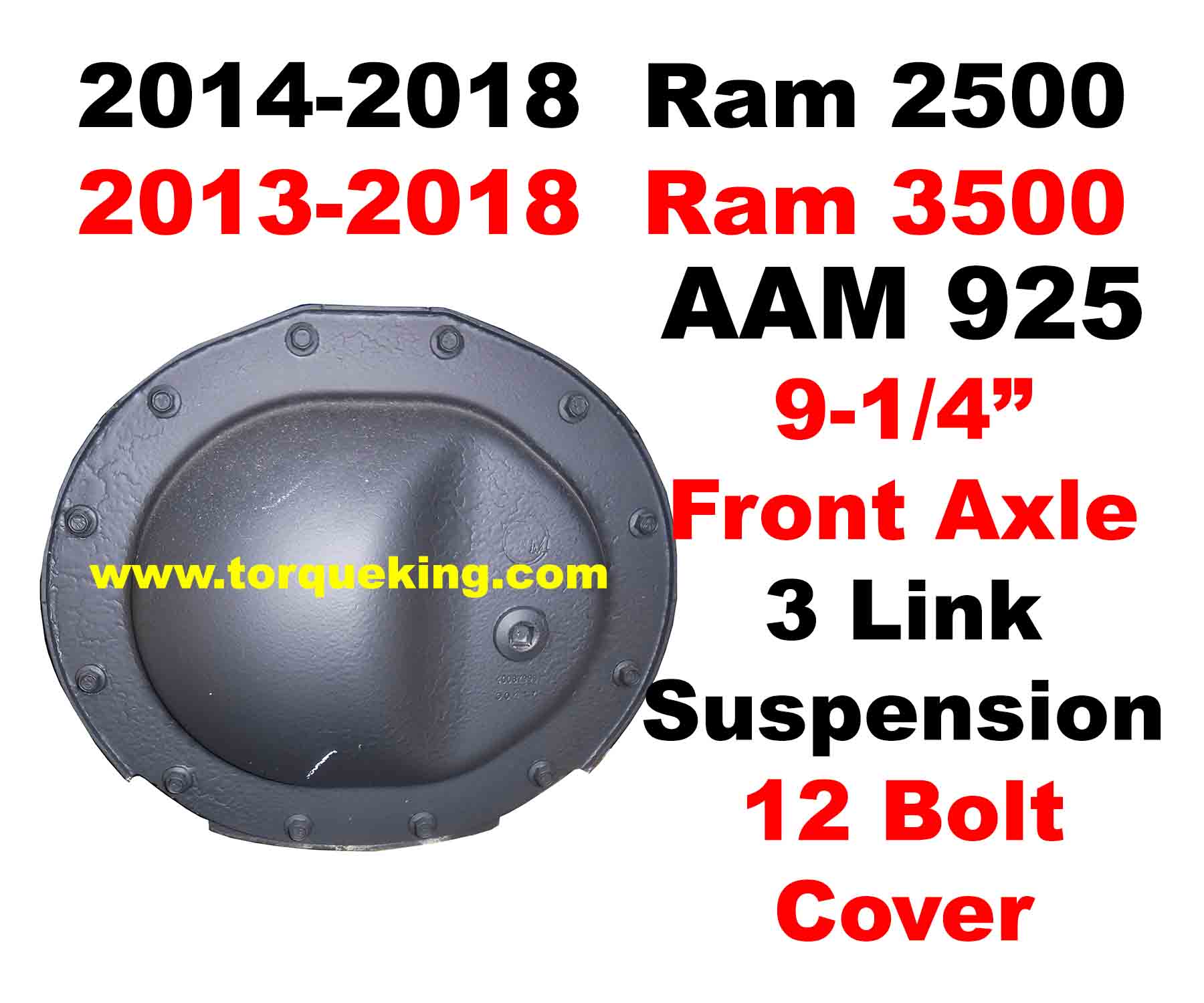 2013-2018 Ram AAM 925 Front Axle Identification