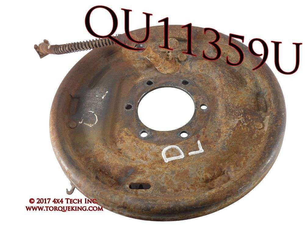 QU11359U Used Left Front Brake Plate for 1972-1974 Dodge W100 Torque King 4x4