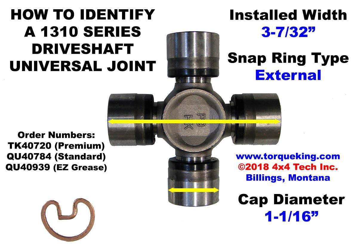 U-Joint ID Spicer 1310 Series External Snap Ring IDN-146 Torque King 4x4