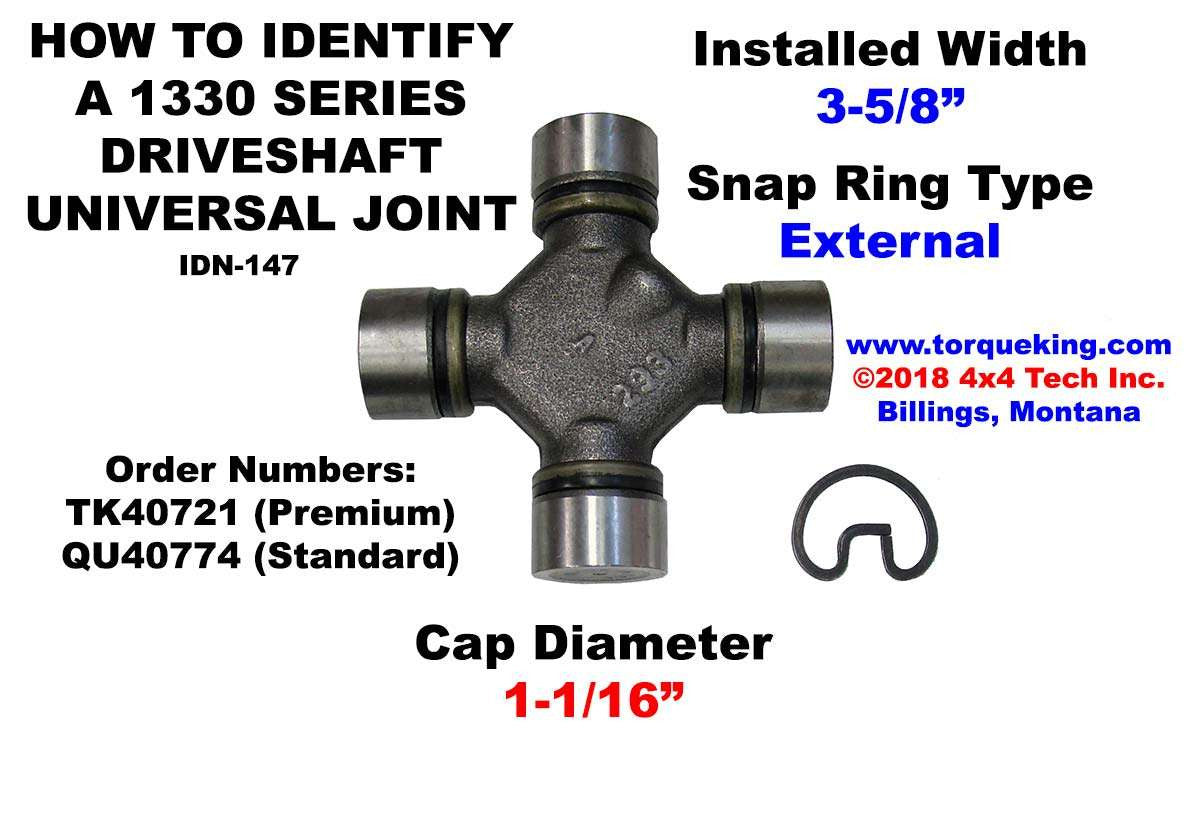 U-Joint ID Spicer 1330 Series External Snap Ring IDN-147 Torque King 4x4