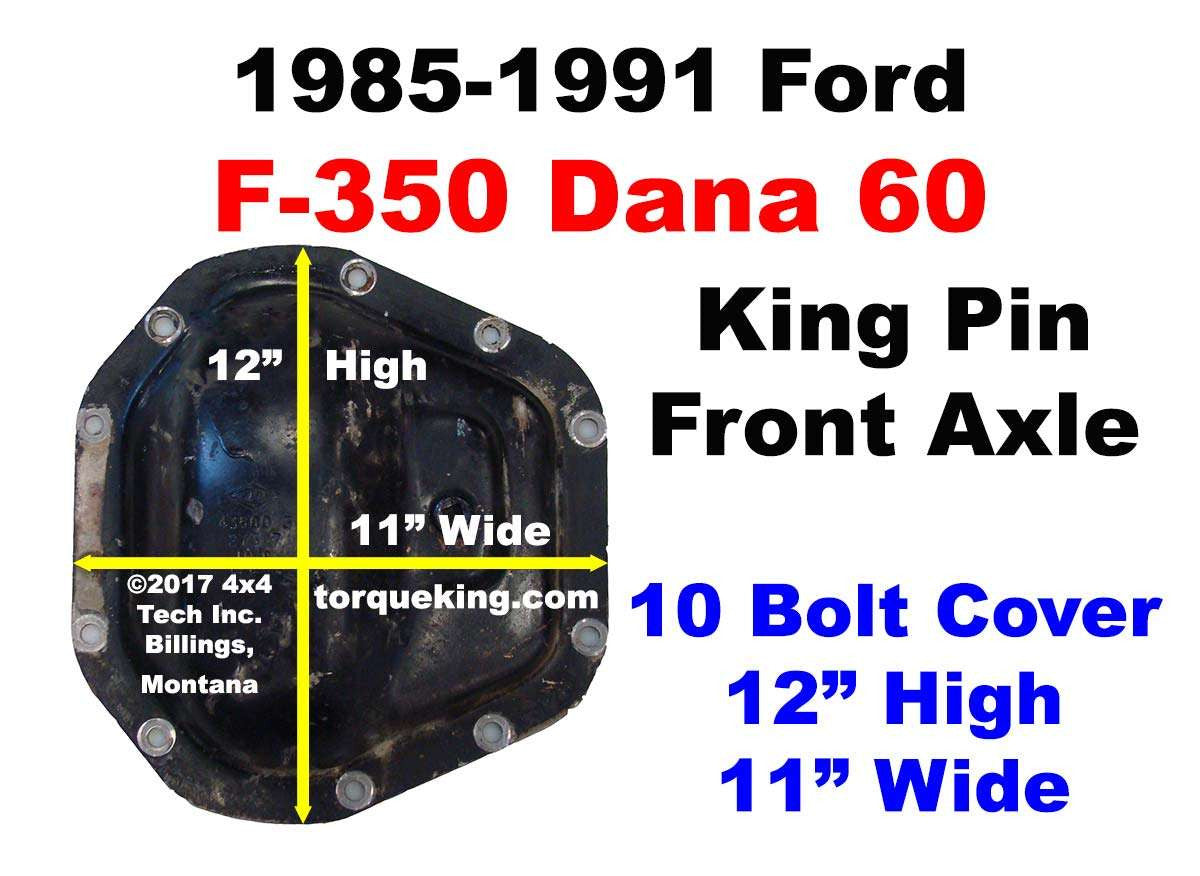 1985-1991 Ford F-350 Dana 60 Front Axle Identification IDN-139 Torque King 4x4