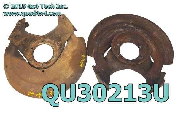 QU30213U Used 1/2 ton Disc Brake Caliper Shield for 1972.5-1974 GM, 1974-1979 Jeep Torque King 4x4