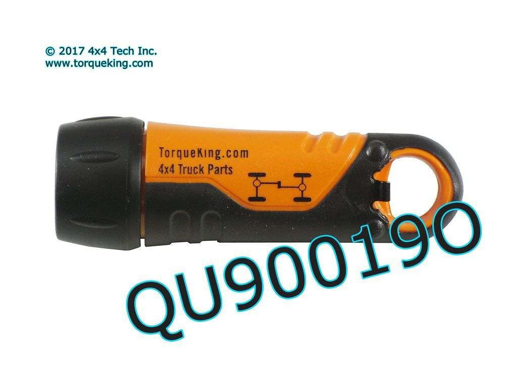 QU90019O Orange 3.9" Long, USA Made Waterproof LED Flashlight Torque King 4x4