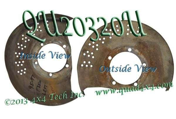 QU20320U 1995-1997 Ford F350 Used Left Dana 60 Brake Shield Torque King 4x4