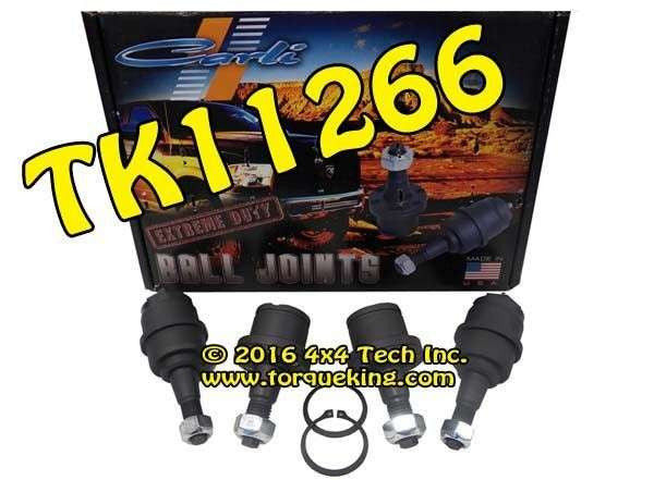 TK11266 Carli CS-DBJP Extreme Duty Ball Joints Set for Ram AAM 925 Torque King 4x4