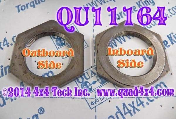 QU11164 1-3/4 Thread Spindle Hex Nut for Dodge, IHC, Jeep Dana 44 Torque King 4x4