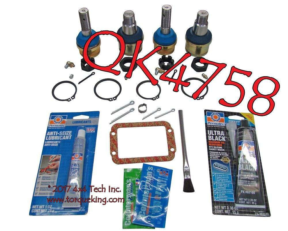 QK4758 Greaseable Ball Joint Kit for 1994-99 Dodge Dana 60 Front Axles Torque King 4x4