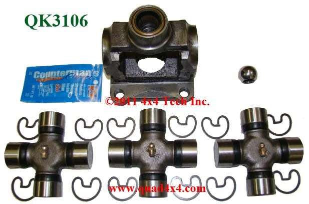 QK3106 Custom Overhaul Kit with Flange Yoke for the Saginaw/AAM Driveshaft Torque King 4x4