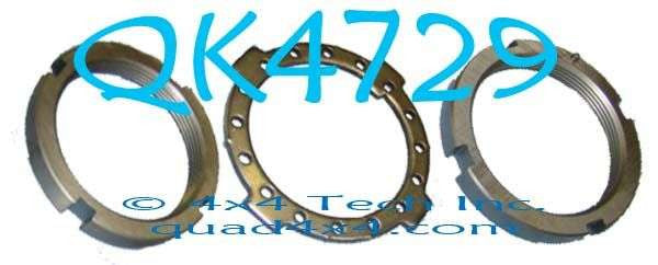 QK4729 3-Piece Round Front Spindle Nut Kit