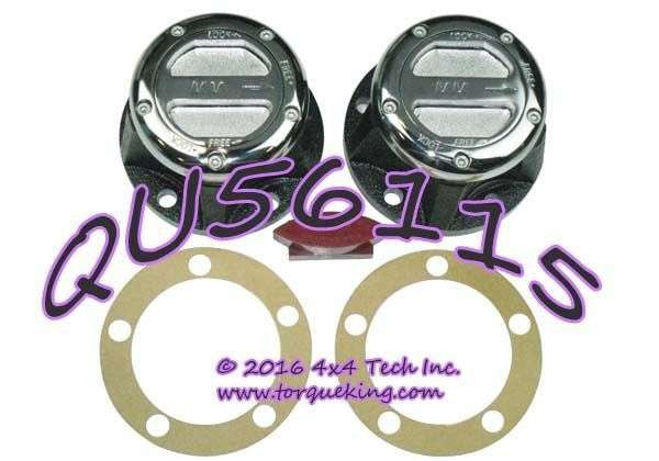 QU56115 Jeep 5 Bolt Hub Set for 1981-1986 CJ with 27 Spline Torque King 4x4