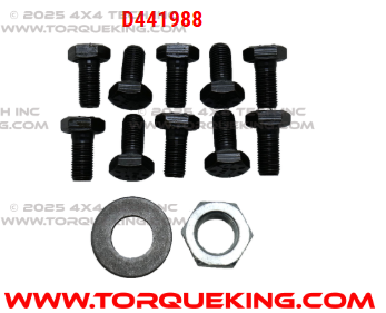D441988 2007-2015 Jeep JK Dana 44 Differential Ring Gear Bolts, Set of 10 Torque King 4x4