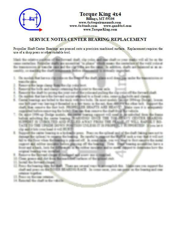 QK3064 Instructions Torque King 4x4