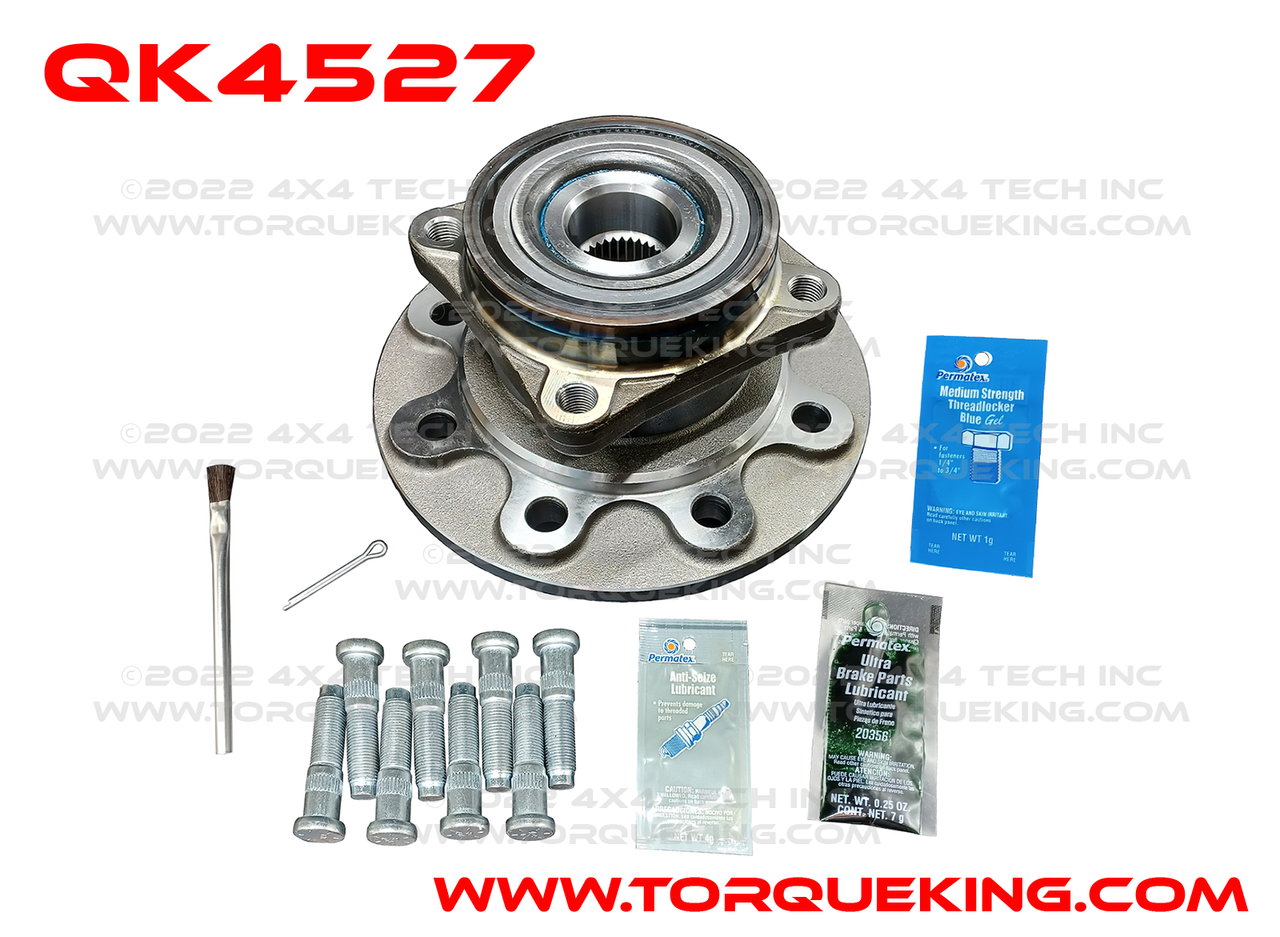 QK4527 4x4 Front Wheel Hub Kit, No ABS Sensor 1994-1999 Ram 2500, 3500 Torque King 4x4