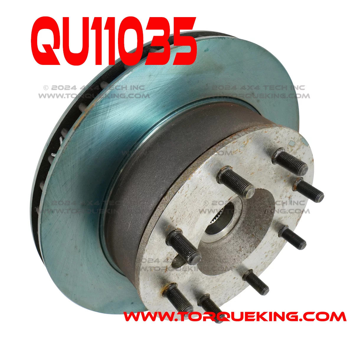 QU11035 Dodge W200, W250 Front 8 Bolt Hub and Rotor Assembly Torque King 4x4