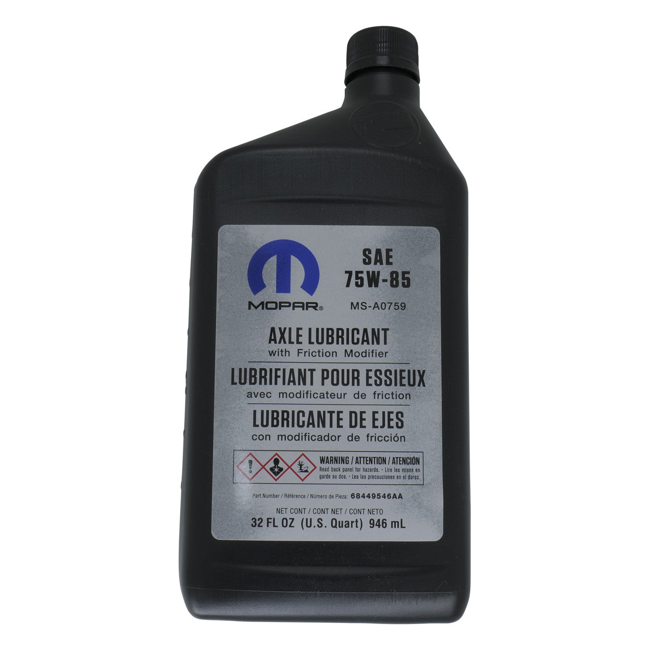 QU11876 Mopar 68449546AA 75w85 Rear Axle Lubricant | Torque
