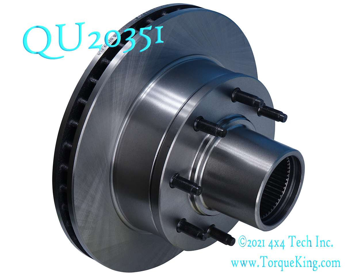 QU20351 1977.5-1987.5 F250 8 Bolt Hub and Rotor with 1/2" Studs Torque King 4x4