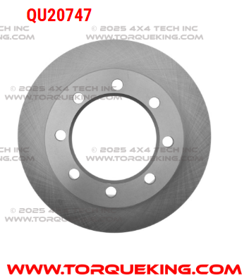 QU20747 Front Disc Brake Rotor for 1985-1994 Ford F350 4x4 with Dual Rear Wheels